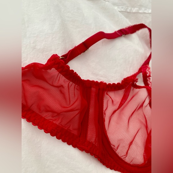 Agent Provocateur Lingerie Red Lace Bra - Picture 8 of 10